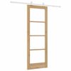 vidaXL Συρόμενη Πόρτα ORKDAL Καφέ 73.5 x 198.5 εκ. Ξύλο και μέταλλο