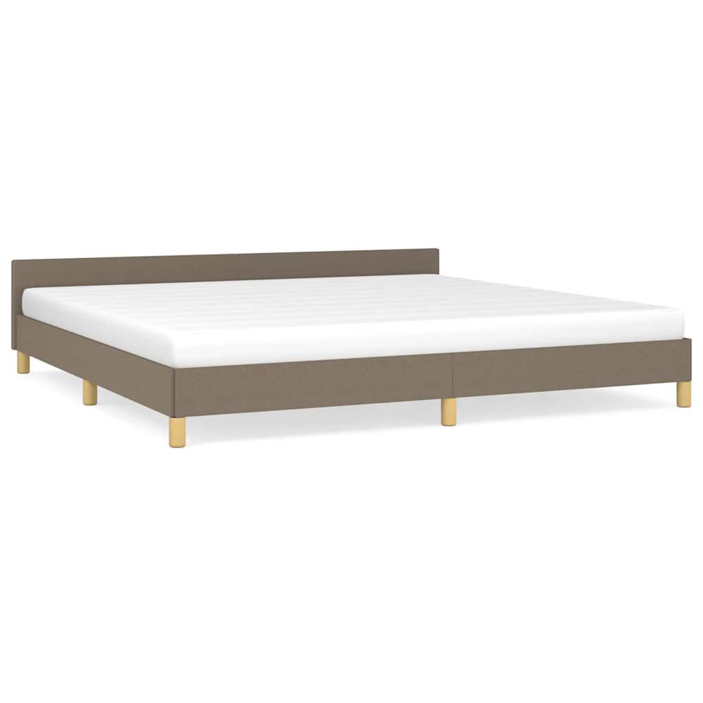 vidaXL Σκελετός Κρεβατιού Χωρίς Στρώμα Taupe 200x200 εκ.Υφασμάτινο