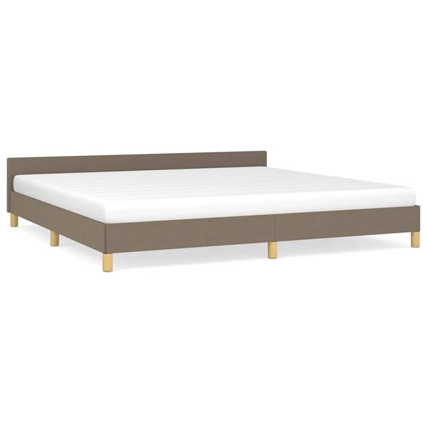 vidaXL Σκελετός Κρεβατιού Χωρίς Στρώμα Taupe 200x200 εκ.Υφασμάτινο