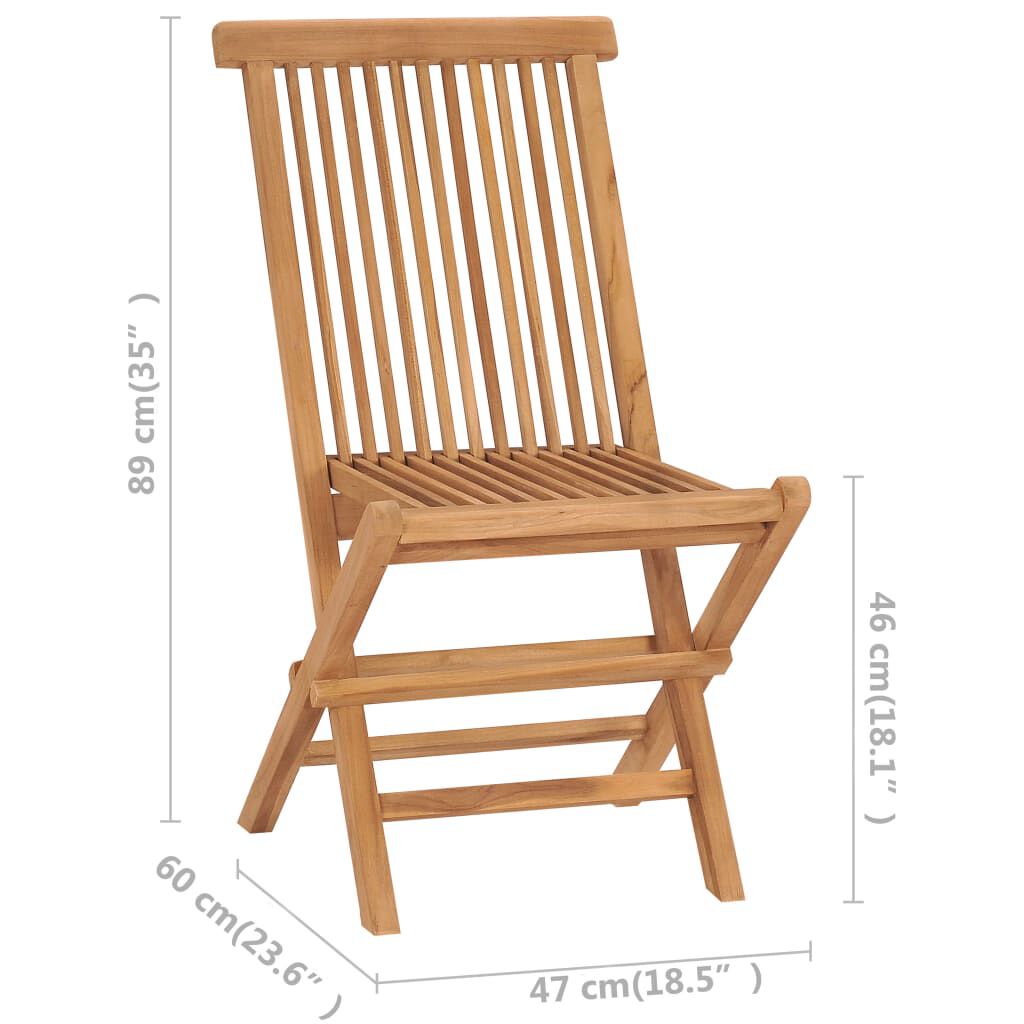 vidaXL Καρέκλες Κήπου 2 τεμ. από Μασίφ Ξύλο Teak με Μπλε Μαξιλάρια