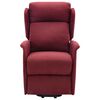 vidaXL Πολυθρόνα Μασάζ Ανακλινόμενη με Ανύψωση Μπορντό Υφασμάτινη