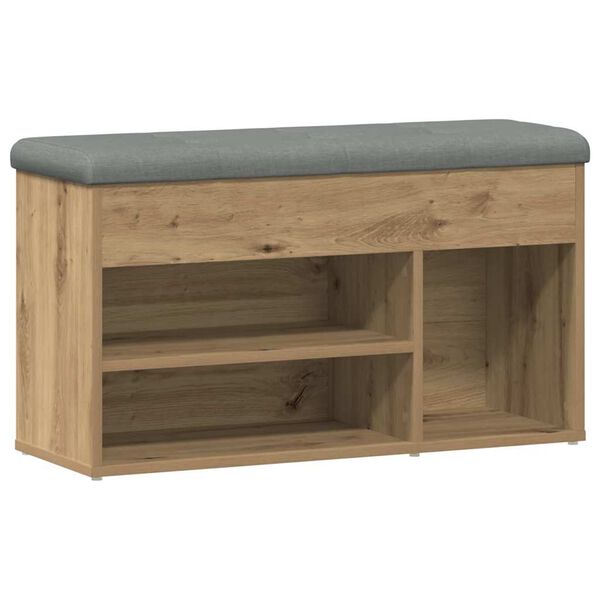 Πάγκος παπουτσιών vidaXL Artisan Oak 82x32x45,5 cm Κατασκευασμένο ξύλο