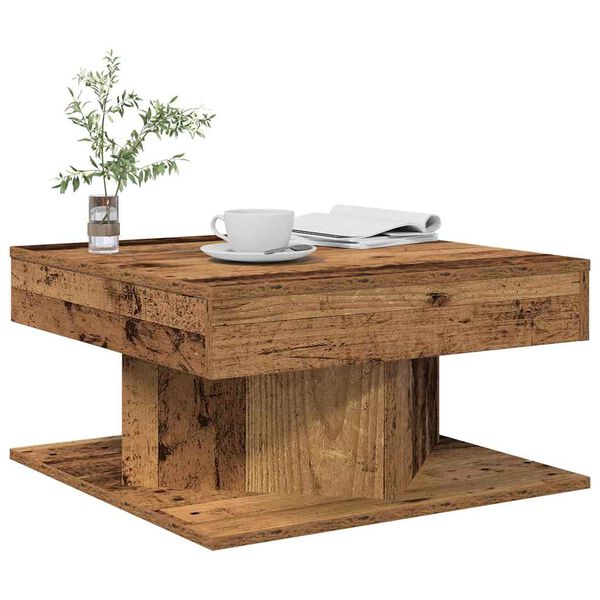 vidaXL Τραπεζάκι σαλονιού Παλιό ξύλο 55x55x30 cm Κατασκευασμένο ξύλο