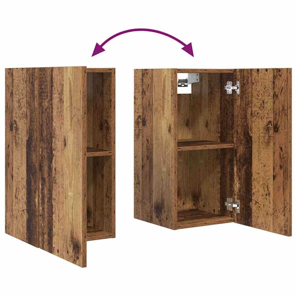 vidaXL Σετ επίπλου τηλεόρασης 4 pcs Παλαιό ξύλο 60 x 30 x 30 cm