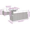 vidaXL Σετ Καναπέ Κήπου 7 pcs Καφέ 100 x 55 x 73 εκ Πολυ ράταν