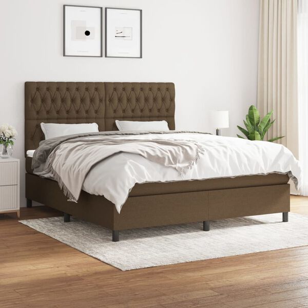 vidaXL &Kappa;&rho;&epsilon;&beta;ά&tau;&iota; Boxspring &mu;&epsilon; &Sigma;&tau;&rho;ώ&mu;&alpha; &Sigma;&kappa;&omicron;ύ&rho;&omicron; &Kappa;&alpha;&phi;έ 180x200 &epsilon;&kappa; &Upsilon;&phi;&alpha;&sigma;&mu;ά&tau;&iota;&nu;&omicron;
