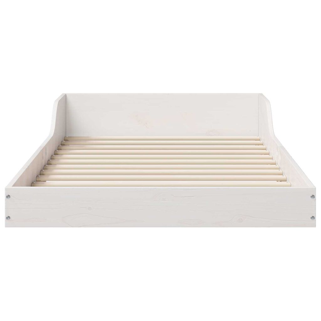 vidaXL Σκελετός Κρεβατιού Λευκό 100 x 210 cm Μασίφ ξύλο πεύκου