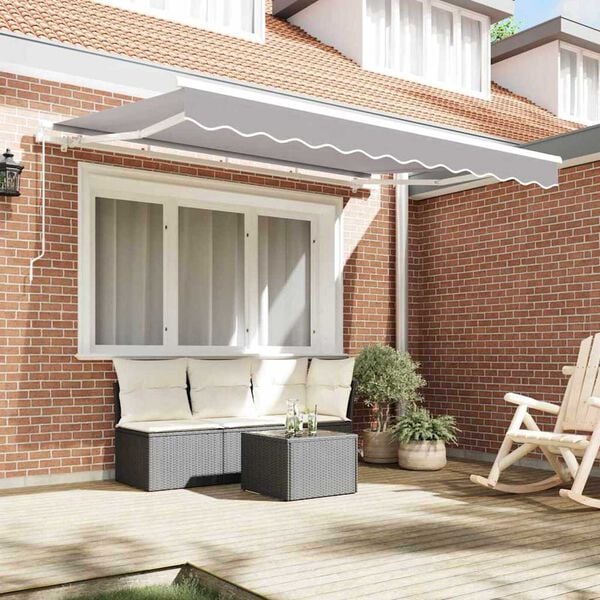 vidaXL Σκηνίτσα Αναδιπλούμενη Ανοιχτό γκρι 350 x 200 cm