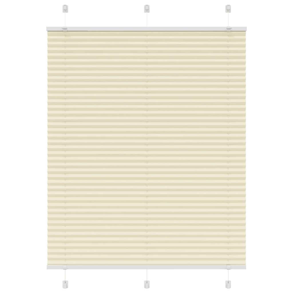 vidaXL Πλισέ περσίδα Κρέμα 110x150 cm Πλάτος υφάσματος 109,4 cm