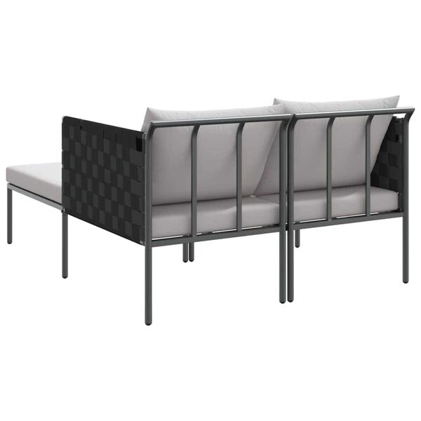 vidaXL Ήλιο-κρεβάτι με μαξιλάρι Ανθρακί 115 x 153 x 69.5 εκ. Ατσάλι