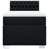 vidaXL Κρεβάτι Boxspring με Στρώμα Μαύρο 100 x 200 εκ. Υφασμάτινο