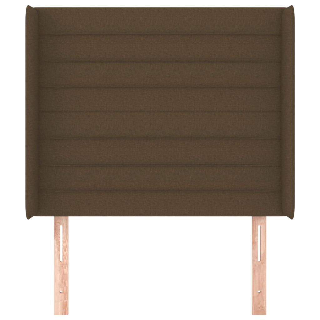 vidaXL Κεφαλάρι με Πτερύγια Σκούρο Καφέ 83x16x118/128 εκ. Υφασμάτινο