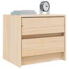 vidaXL Κομοδίνο Λευκό 40 x 31 x 35,5 εκ. από Μασίφ Ξύλο Πεύκου