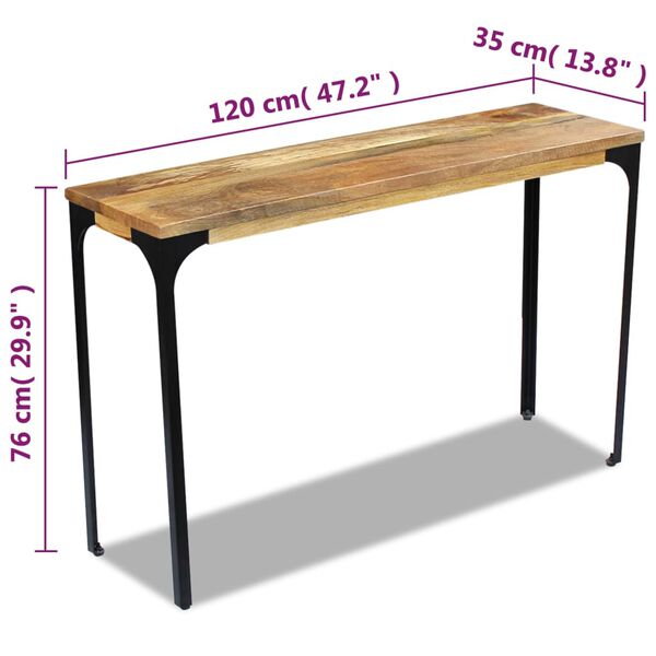 vidaXL Κονσόλα Τραπέζι 120 x 35 x 76 εκ. από Ξύλο Μάνγκο