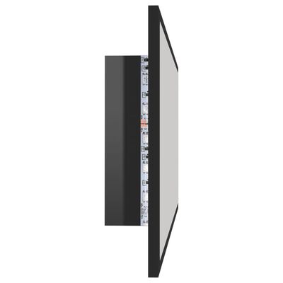 vidaXL Καθρέφτης Μπάνιου με LED Γυαλ. Μαύρο 100x8,5x37 εκ. Ακρυλικός