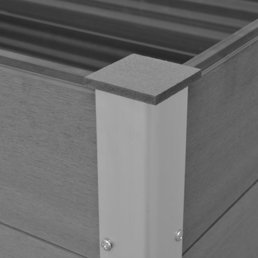 vidaXL Ζαρντινιέρα Υπερυψωμένη Γκρι 100 x 100 x 54 εκ. από WPC