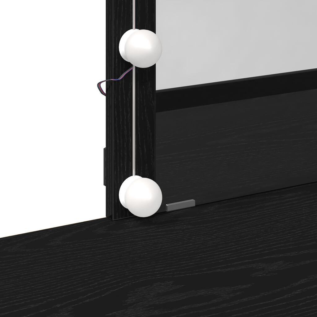 vidaXL Μπουφανάκι Μαύρη δρυς 100 x 40 x 130 εκ Επεξεργασμένο ξύλο