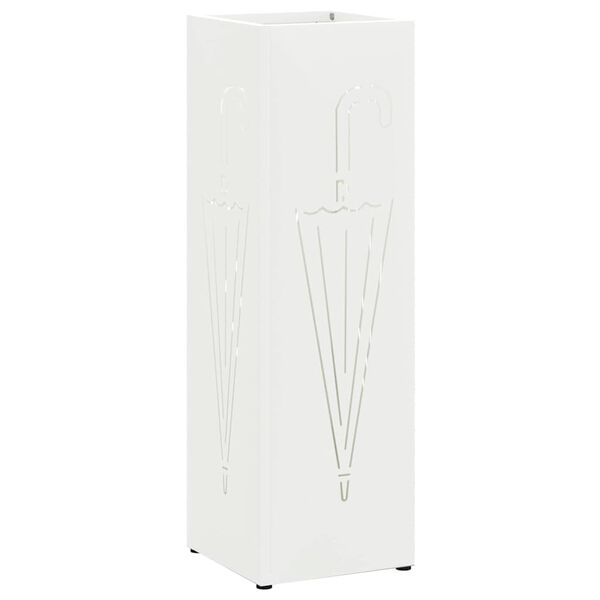 vidaXL Σχέδιο & βάση αποθήκευσης Λευκό 15.5 x 15.5 x 49 εκ Μέταλλο