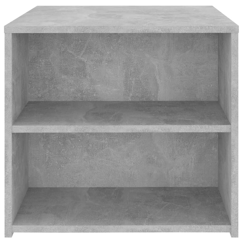 vidaXL Τραπέζι Βοηθητικό Γκρι Σκυροδέματος 50x50x45 εκ. Επεξ. Ξύλο