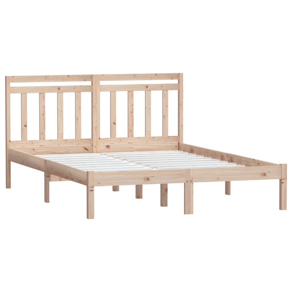 vidaXL Πλαίσιο Κρεβατιού 150 x 200 εκ. Μασίφ Ξύλο King Size