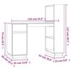 vidaXL Γραφείο Μελί 110 x 53 x 117 εκ. από Μασίφ Ξύλο Πεύκου