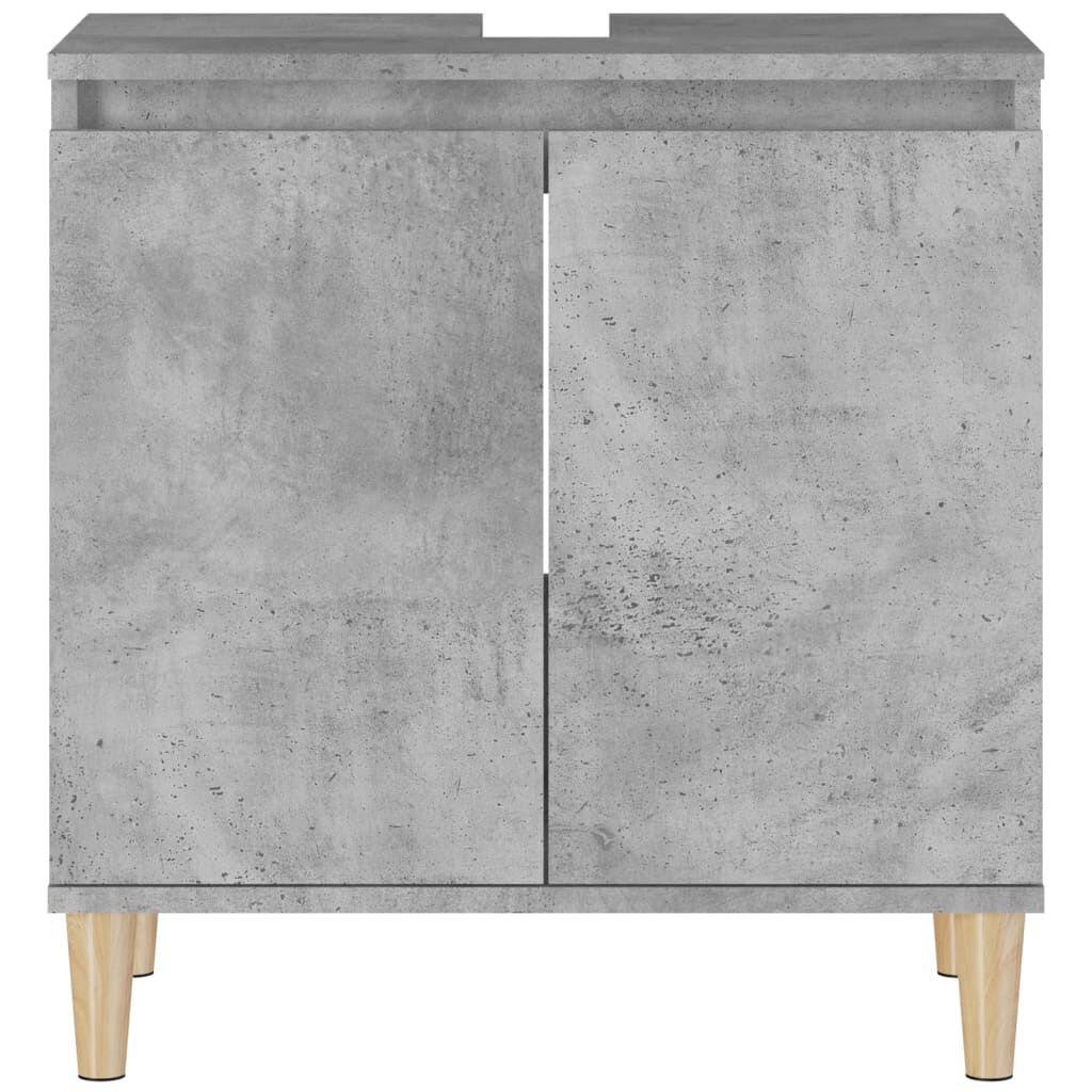 vidaXL Ντουλάπι Νιπτήρα Γκρι Σκυρ. 58x33x60 εκ. Επεξεργασμένο Ξύλο