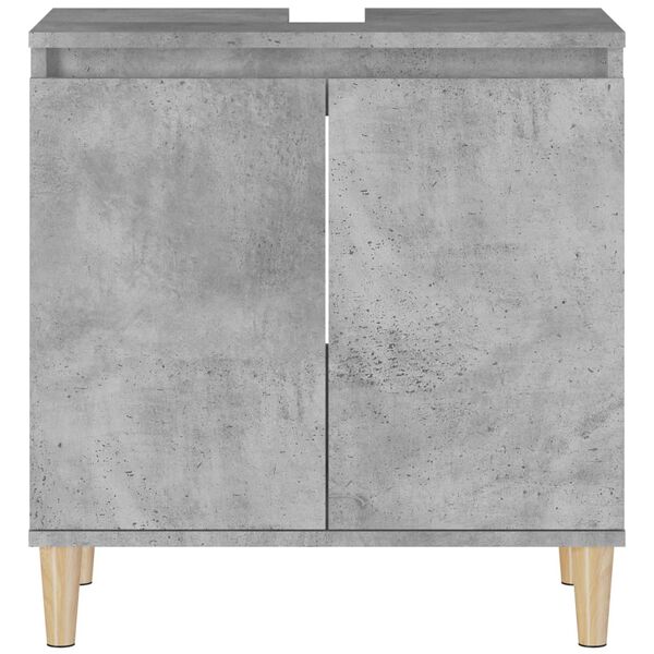 vidaXL Ντουλάπι Νιπτήρα Γκρι Σκυρ. 58x33x60 εκ. Επεξεργασμένο Ξύλο