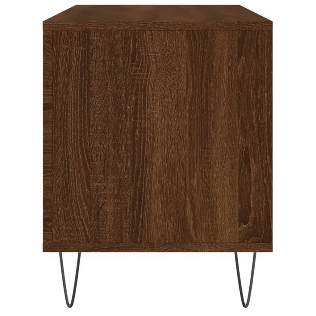 vidaXL Έπιπλο Δίσκων Καφέ Δρυς 100x38x48 εκ. από Επεξεργασμένο Ξύλο