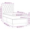 vidaXL &Kappa;&rho;&epsilon;&beta;ά&tau;&iota; Boxspring &mu;&epsilon; &Sigma;&tau;&rho;ώ&mu;&alpha; & LED Taupe 80x200 &epsilon;&kappa;. &Upsilon;&phi;&alpha;&sigma;&mu;ά&tau;&iota;&nu;&omicron;