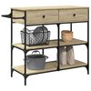 vidaXL Τρόλεϊ Κουζίνας Sonoma Δρυς 105x42x95 εκ. Επεξεργασμένο Ξύλο