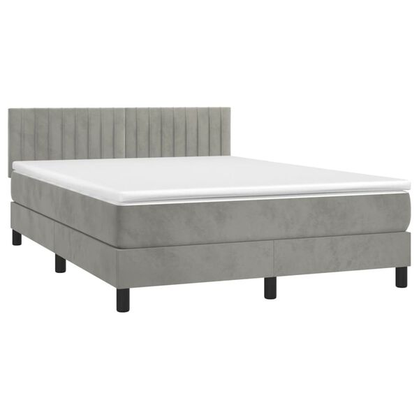 vidaXL &Kappa;&rho;&epsilon;&beta;ά&tau;&iota; Boxspring &mu;&epsilon; &Sigma;&tau;&rho;ώ&mu;&alpha; &Alpha;&nu;&omicron;&iota;&chi;&tau;ό &Gamma;&kappa;&rho;&iota; 140x190 &epsilon;&kappa;. &Beta;&epsilon;&lambda;&omicron;ύ&delta;&iota;&nu;&omicron;