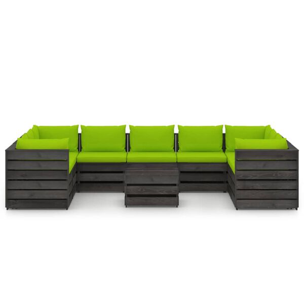 vidaXL &Sigma;&alpha;&lambda;ό&nu;&iota; &Kappa;ή&pi;&omicron;&upsilon; 10 &Tau;&epsilon;&mu;&alpha;&chi;ί&omega;&nu; &alpha;&pi;ό &Gamma;&kappa;&rho;&iota; &Epsilon;&mu;&pi;&omicron;&tau;&iota;&sigma;&mu;έ&nu;&omicron; &Xi;ύ&lambda;&omicron; &mu;&epsilon; &Mu;&alpha;&xi;&iota;&lambda;ά&rho;&iota;&alpha;