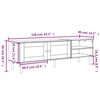 vidaXL Έπιπλο Τηλεόρασης SENJA Λευκό / Ρατάν 158x40x49 εκ. Μασίφ Πεύκο