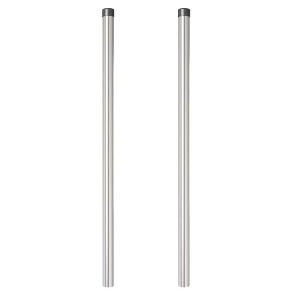 vidaXL Πό posts φράχτη 2 pcs Ασημί 100 cm Ατσάλι με Επικάλυψη Πούδρας