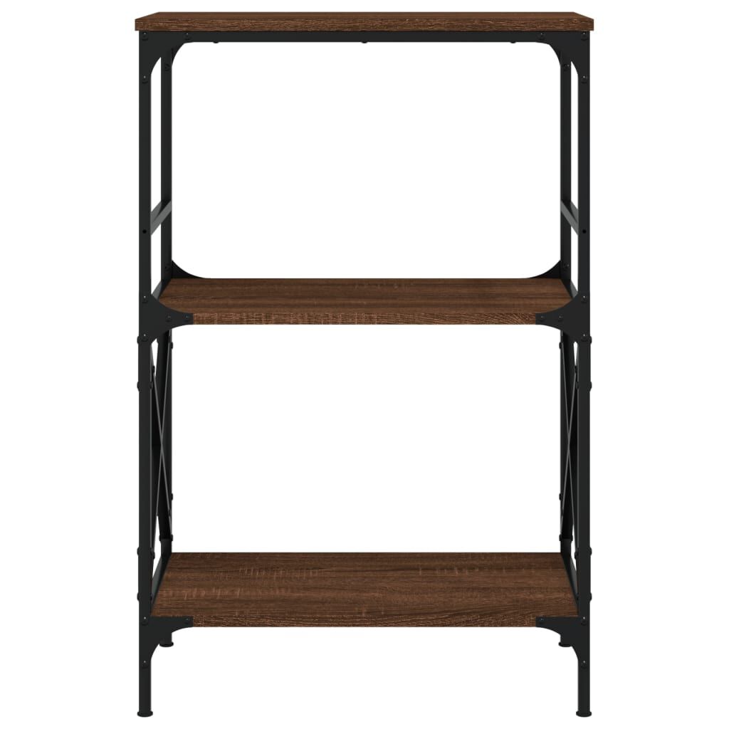 vidaXL Βιβλιοθήκη 3 Επιπέδων Καφέ Δρυς 59x35x90,5 εκ. Επεξεργ. Ξύλο