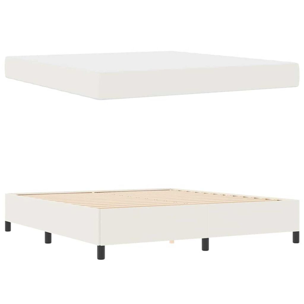 vidaXL Σκελετός Κρεβατιού Άλλο Κρεμ 180 x 200 cm Βελούδο