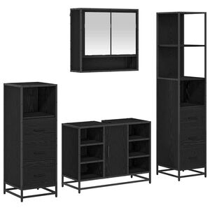 vidaXL &Sigma;&epsilon;&tau; &Epsilon;&pi;ί&pi;&lambda;&omega;&nu; &Mu;&pi;ά&nu;&iota;&omicron;&upsilon; 4 &tau;&mu;&chi;. &Mu;&alpha;ύ&rho;&eta; &Omicron;&xi;&upsilon;ά 80 x 33 x 60 &epsilon;&kappa;