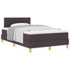 vidaXL Κρεβάτι box spring με στρώμα Σκούρο Καφέ 120 x 200 cm ύφασμα