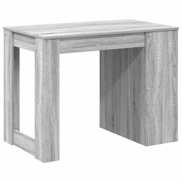 vidaXL Γραφείο με συρτάρι και ράφι Γκρι Sonoma 102x62x77,5 εκ.