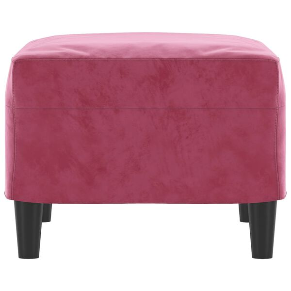 vidaXL Υποπόδιο Μπορντό 60 x 50 x 41 εκ. Βελούδινο