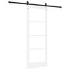 vidaXL Ολισθητή Πόρτα Λευκό 78 x 202 εκ. Ξύλο και μέταλλο