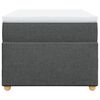 vidaXL Κρεβάτι Boxspring με Στρώμα Σκούρο Γκρι 100x200 εκ. Υφασμάτινο