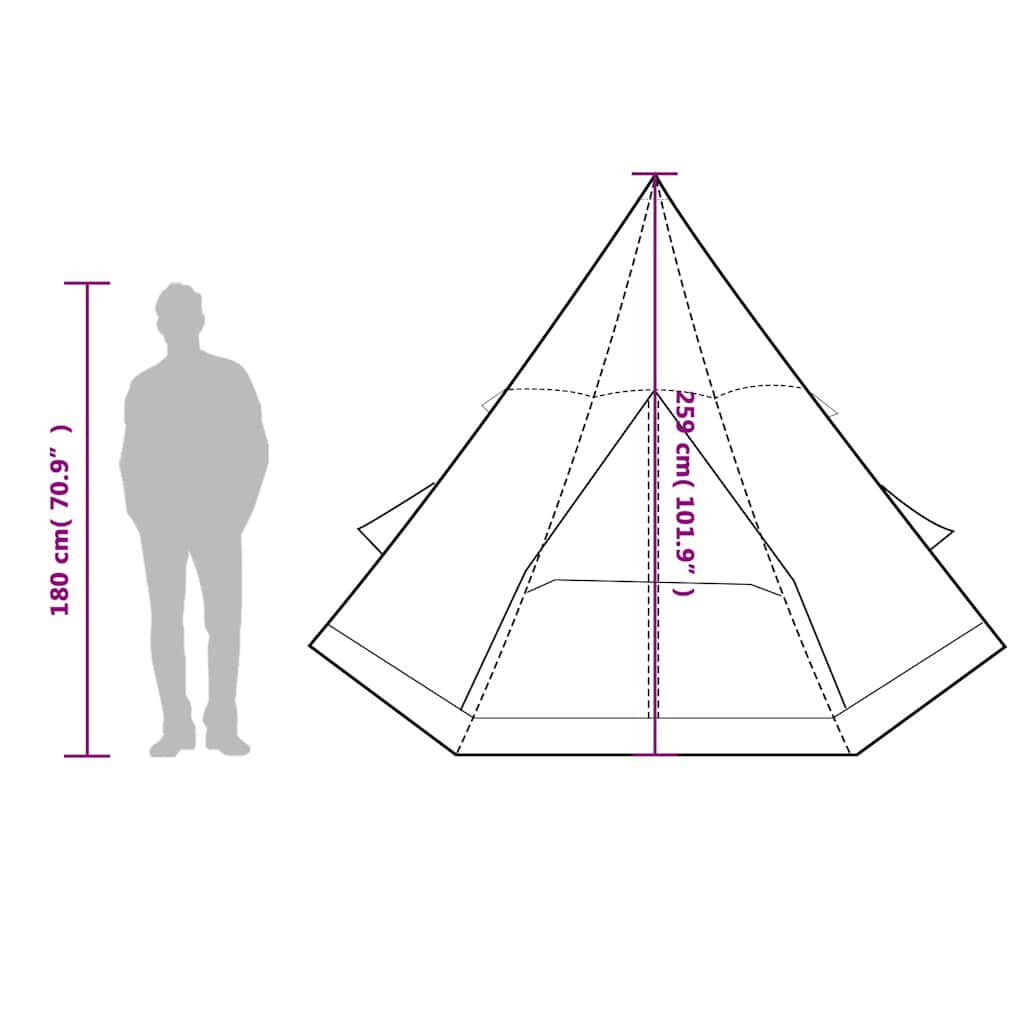 vidaXL Σκηνή Κάμπινγκ Tipi 4 Ατόμων Αδιάβροχη Πορτοκαλί