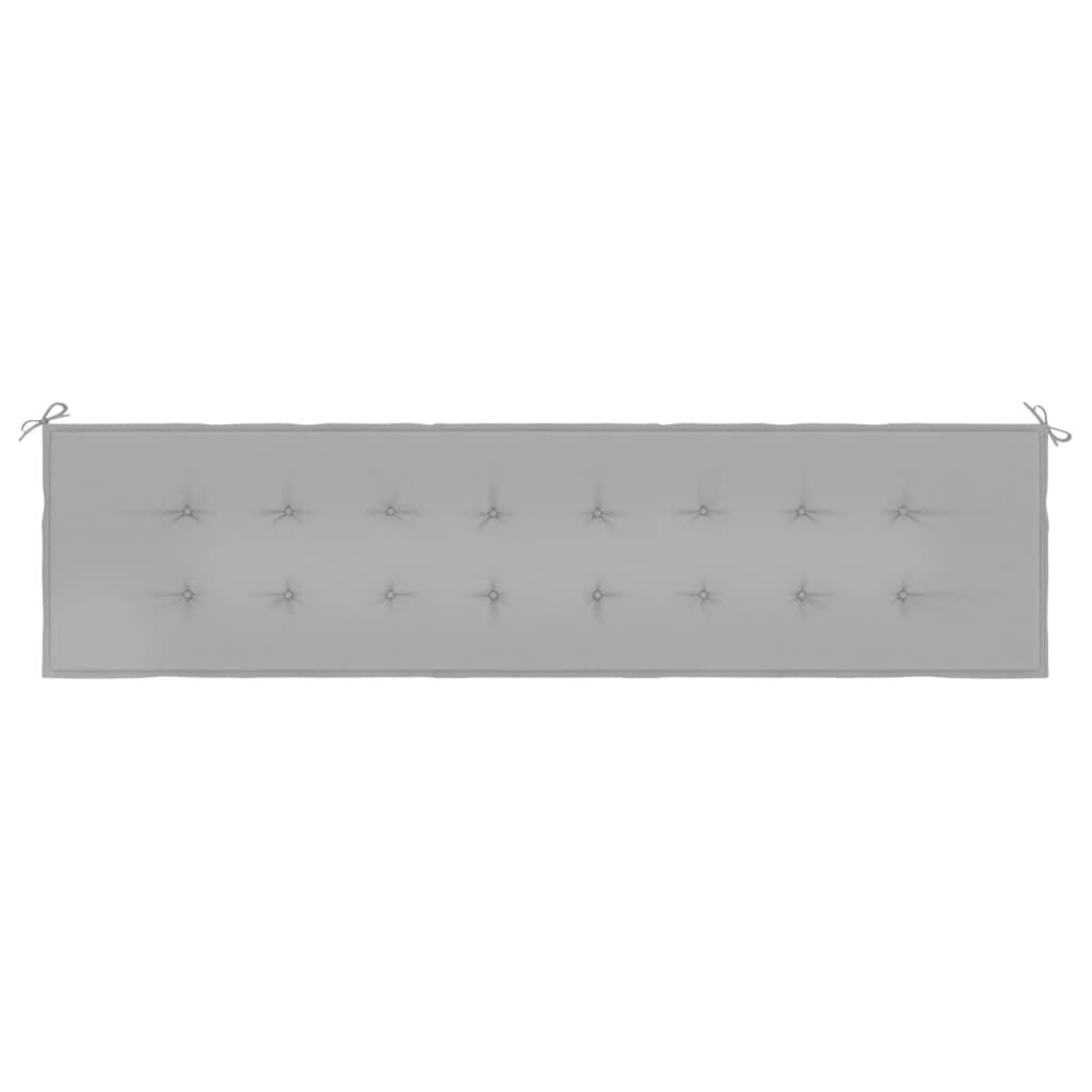 vidaXL Μαξιλάρι Πάγκου Κήπου Γκρι 200x50x4 εκ. Ύφασμα Oxford
