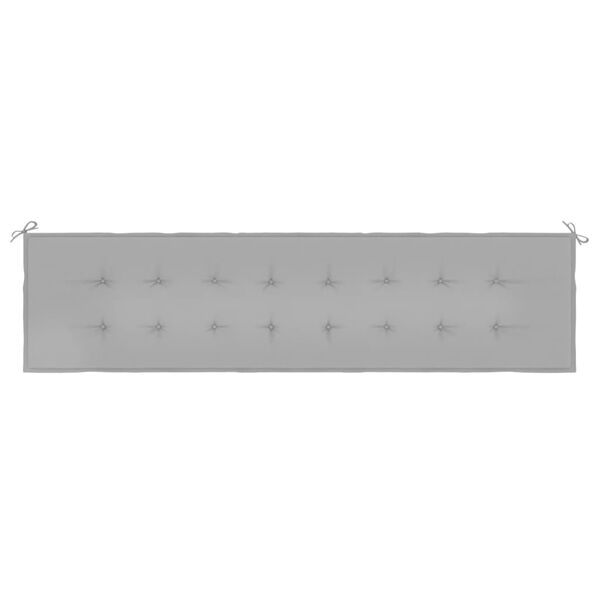 vidaXL Μαξιλάρι Πάγκου Κήπου Γκρι 200x50x4 εκ. Ύφασμα Oxford