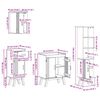 vidaXL Σετ Επίπλων Μπάνιου με συρτάρι 4 pcs Καφέ 114 x 43 x 73.5 εκ.