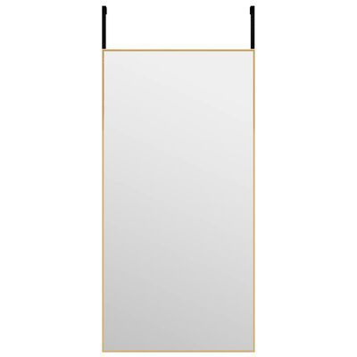 vidaXL Καθρέπτης Πόρτας Χρυσό 40 x 80 εκ. από Γυαλί και Αλουμίνιο