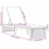 vidaXL Ξαπλώστρα με μαξιλάρι Καφέ 200 x 55 x 94εκ Μασίφ ξύλο ακακίας