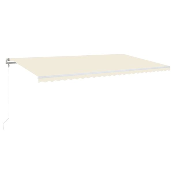 vidaXL Τέντα Αυτόματη με LED & Αισθητήρα Ανέμου Κρεμ 600x350 εκ.