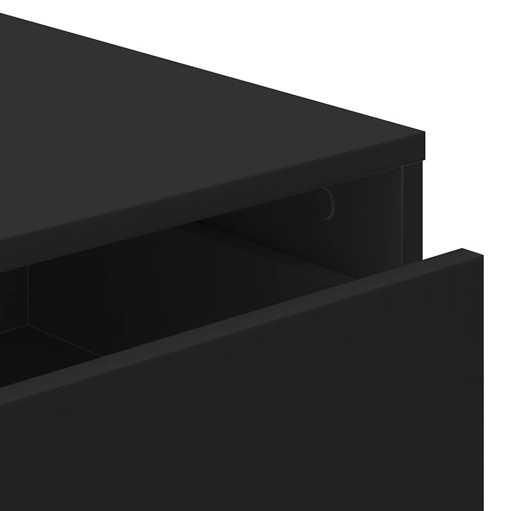 vidaXL Συρταριέρα Γωνιακή Μαύρη 60x41x76 εκ. από Επεξεργασμένο Ξύλο